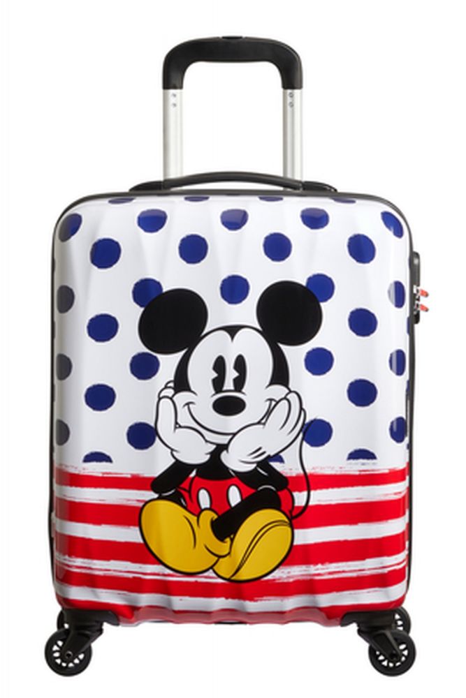 American Tourister Disney Legends Spinner 55/20 Alfatwist 2.0 Take Me Away Mickey Blue Dots #1