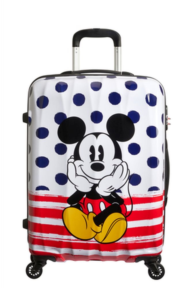 American Tourister Disney Legends Spinner 65 Alfatwist Mickey Blue Dots #1