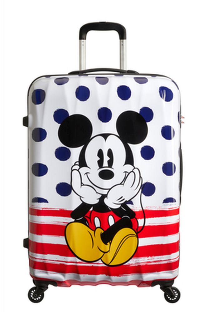 American Tourister Disney Legends Spinner 75 Alfatwist Mickey Blue Dots #1