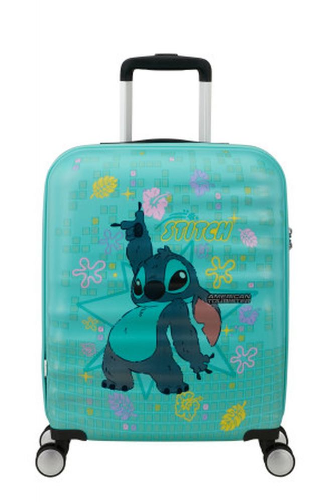 American Tourister Wavebreaker Disney Spinner 55/20 Tsa Disney Fl Stitch Flower #1