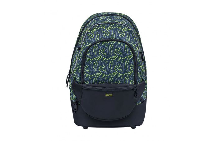 Belmil 2in1 School Backpack with Fanny pack Premium Schulrucksack Iguana #1