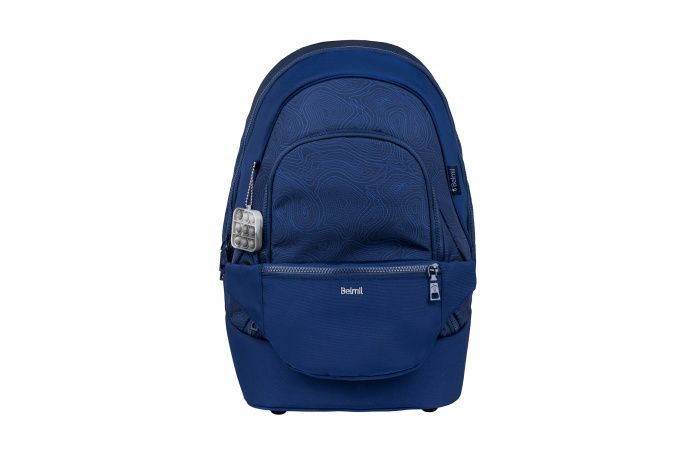 Belmil 2in1 School Backpack with Fanny pack Premium Schulrucksack Topographic #1