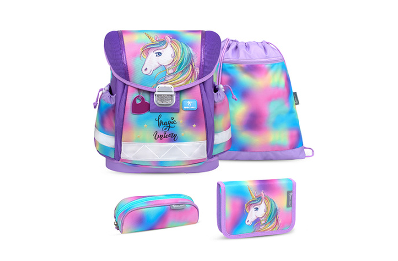 Belmil Classy ergonomisches Schulranzen-Set 4-teilig Einhorn
                                             
