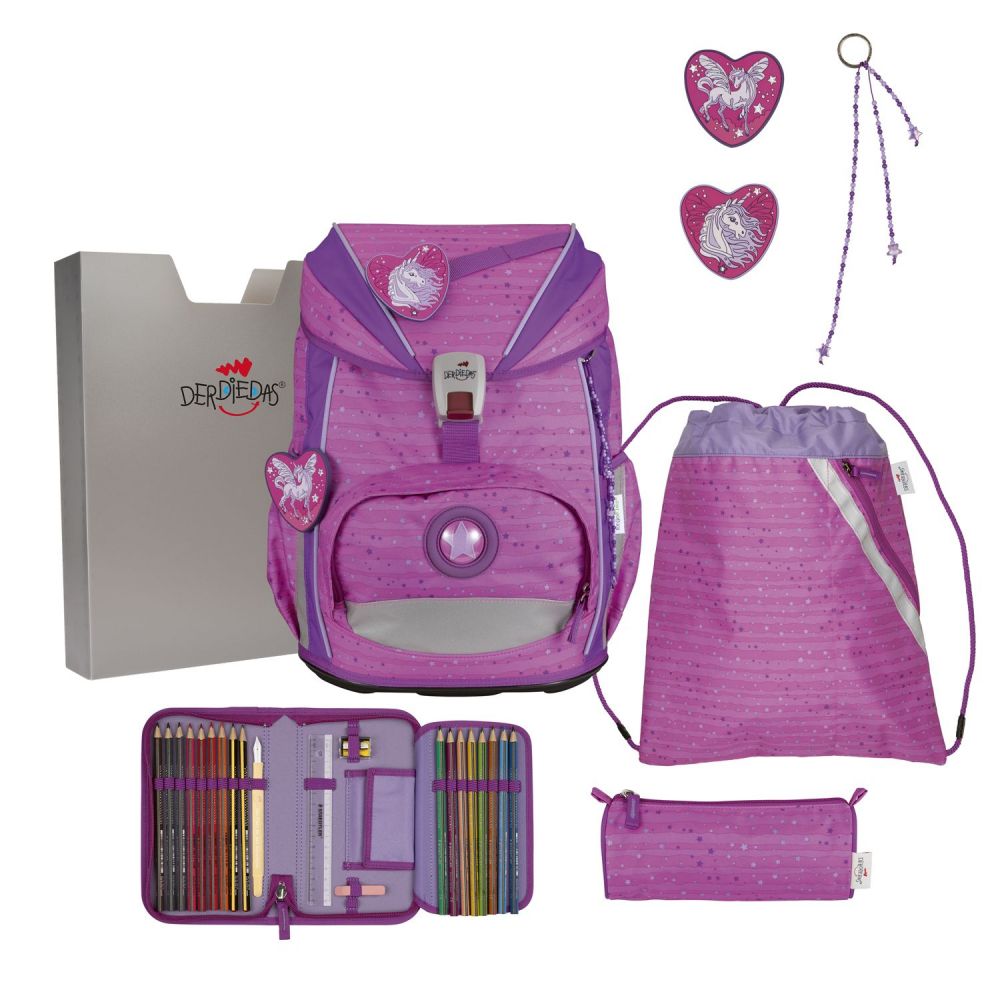 DerDieDas ErgoFlex Light Set Schulranzenset Purple Unicorn #1