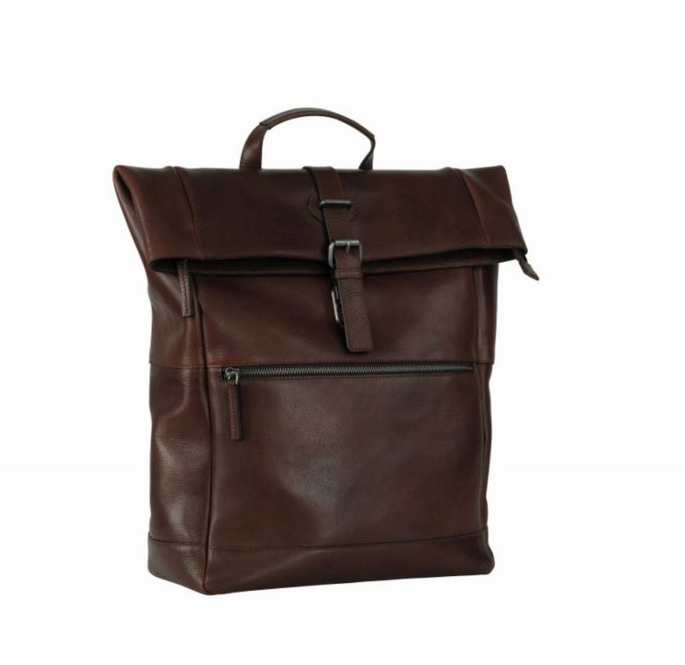 Leonard Heyden Roma Rucksack Rolltop Braun #1