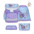 Belmil Mini-Fit Schulranzenset Purple Blue Butterfly #1