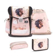 Belmil Mini-Fit Schulranzenset Horse Chestnut