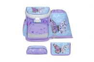 Belmil Mini-Fit ergonomisches Schulranzen-Set 4-teilig Schmetterling