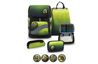 Belmil Smarty Plus Premium Schulranzen Set 5-teilig "Black Green" Black Green