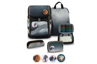 Belmil Smarty Plus Premium Schulranzen Set 5-teilig "Black Grey" Black Grey