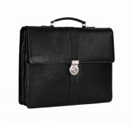 Leonard Heyden Bergamo Aktenmappe 2 Fächer Schwarz