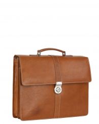 Leonard Heyden Bergamo Aktenmappe 2 Fächer Hellbraun