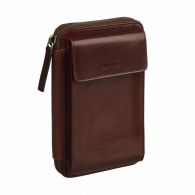 Leonard Heyden Cambridge Handy Umhängetasche Rotbraun