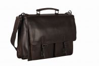 Leonard Heyden Dakota Aktenmappe 2 Fächer Braun