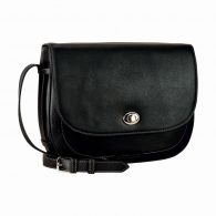 Leonhard Heyden Nizza Umhängetasche S Mit Überschlag Schwarz