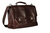 Leonard Heyden Roma Aktenmappe 3 Fächer Braun