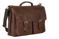 Leonard Heyden Salisbury Aktenmappe 2 Fächer Braun