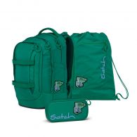 Satch Pack Schulrucksack Set Fearless Green