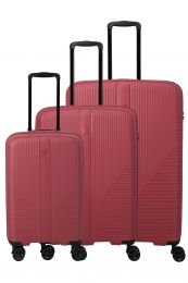 Travelite Air Stripe Trolley 4w L/M exp./S Slim Red 