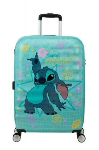 American Tourister Wavebreaker Disney Spinner 67/24 Tsa Disney Fl Stitch Flower 