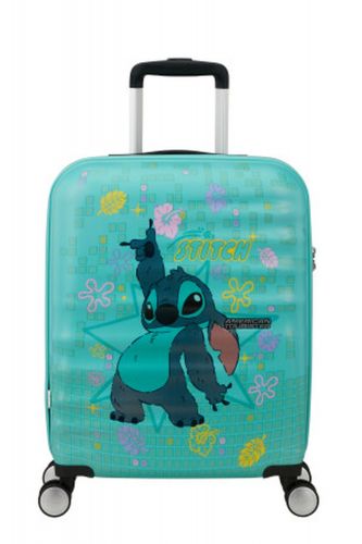 American Tourister Wavebreaker Disney Spinner 55/20 Tsa Disney Fl Stitch Flower 