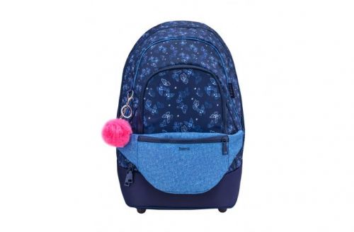 Belmil 2in1 School Backpack with Fanny pack Premium Schulrucksack Sapphire 