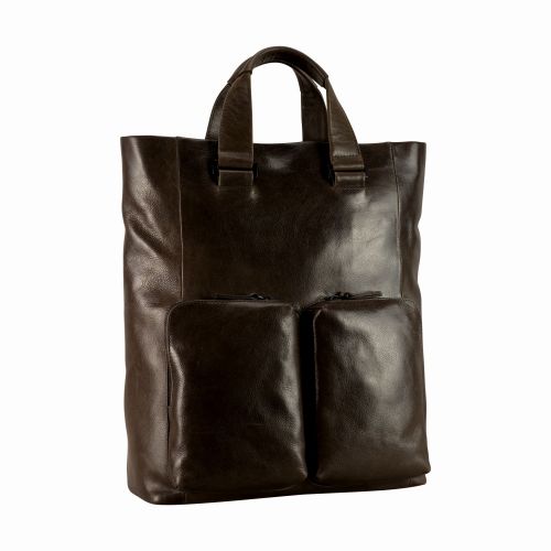 Leonhard Heyden Porto Tote Bag / Rucksack Graubraun 