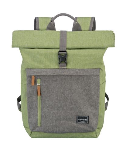 Travelite Basics Rollup Rucksack Grün/Grau 