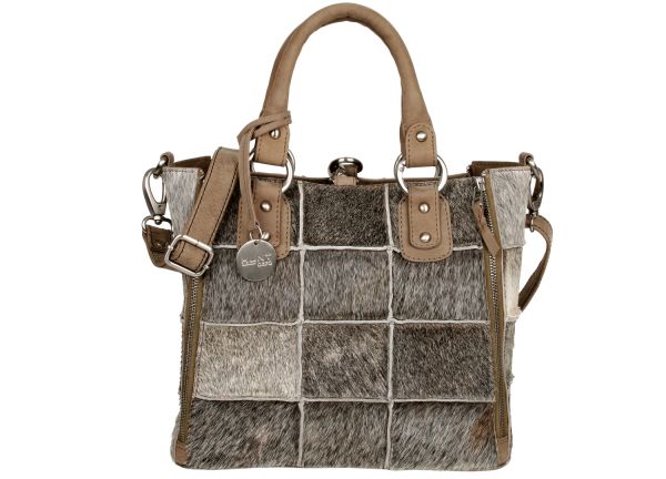 Bull&Hunt Jackie-sherpa Handtasche Salt & pepper #1