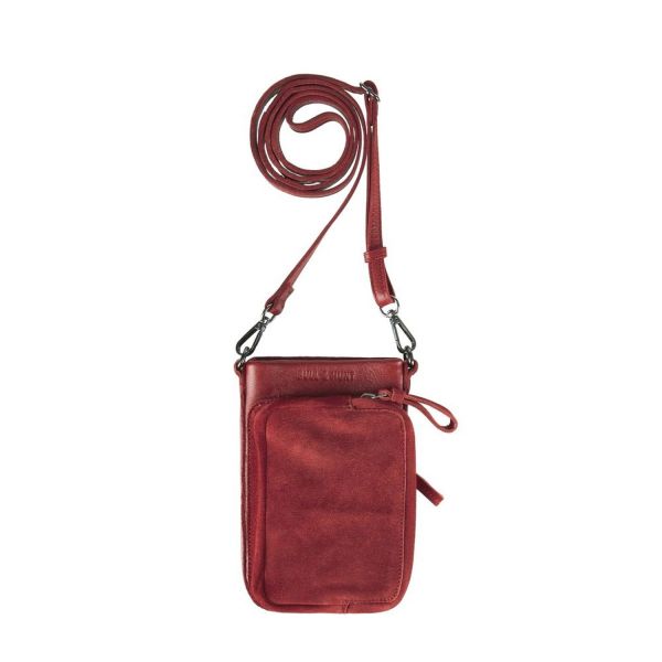 Bull Hunt Phone Wallet-Suede Chili Red #1