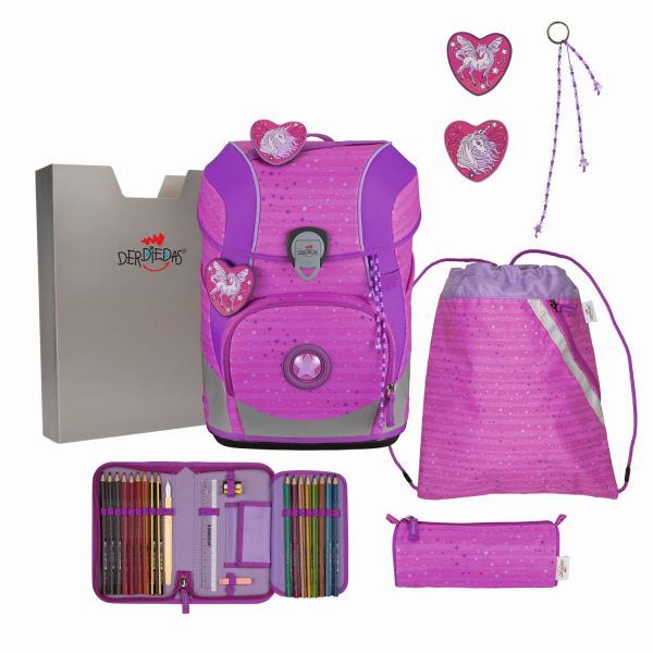 DerDieDas ErgoFlex Tiny Set Schulranzenset Purple Unicorn #1