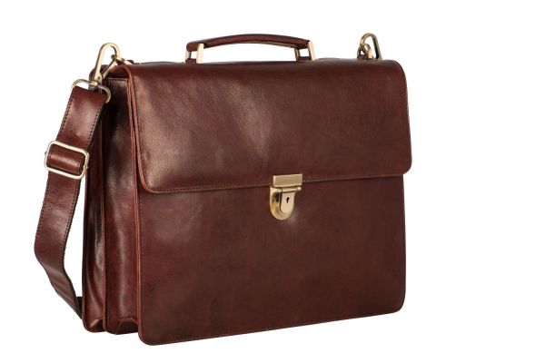 Leonard Heyden Cambridge Aktenmappe 2 Fächer Rotbraun #1
