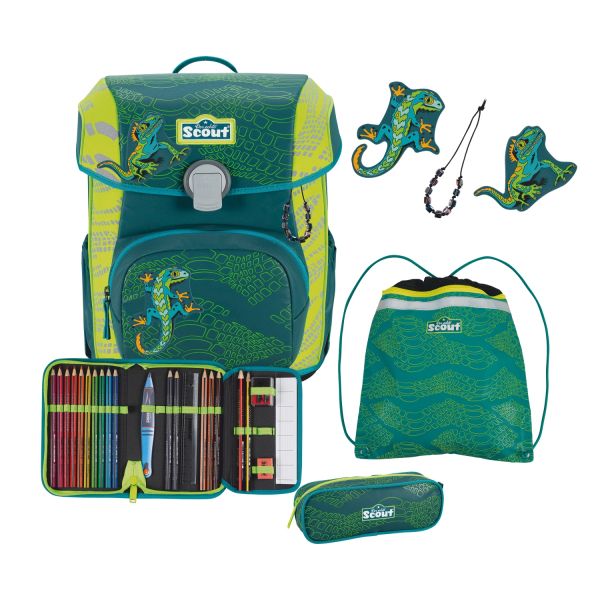 Scout Neo Set Superflash Extreme Schulranzenset Lizard #1