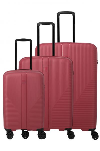 Travelite Air Stripe Trolley 4w L/M exp./S Slim Red #1