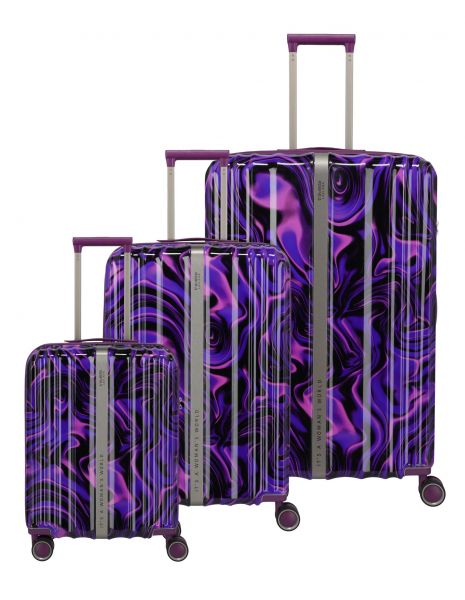Travelite Lascana Edition 4W L/M/S Kofferset Purple Swirl #1