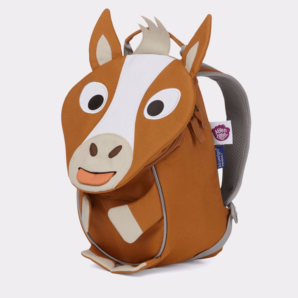 Affenzahn Kleiner Freund Pferd Kindergartenrucksack Braun  / Weiß #2