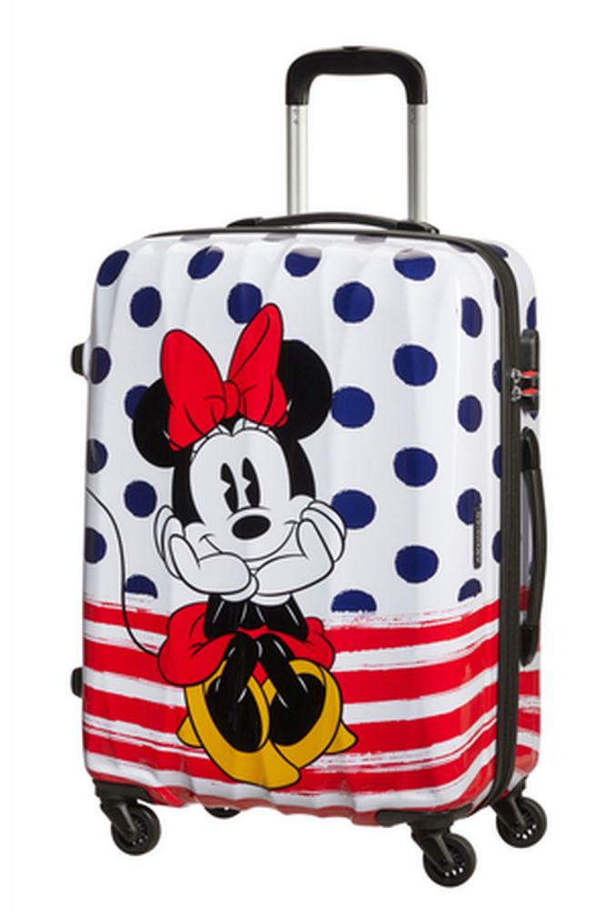 American Tourister Disney Legends Spinner 65 Alfatwist Minnie Blue Dots #2