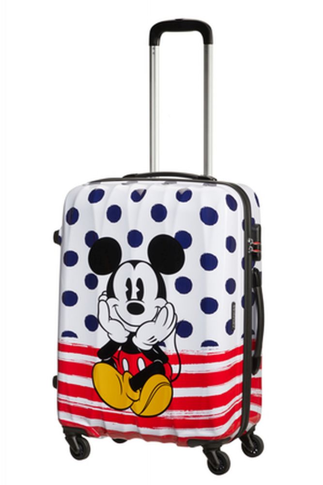 American Tourister Disney Legends Spinner 65 Alfatwist Mickey Blue Dots #2