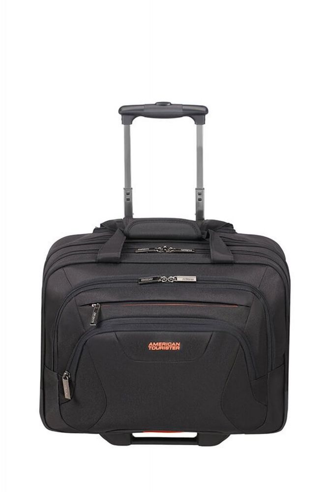 American Tourister At Work Rolling Tote 15.6" Black/Orange #2