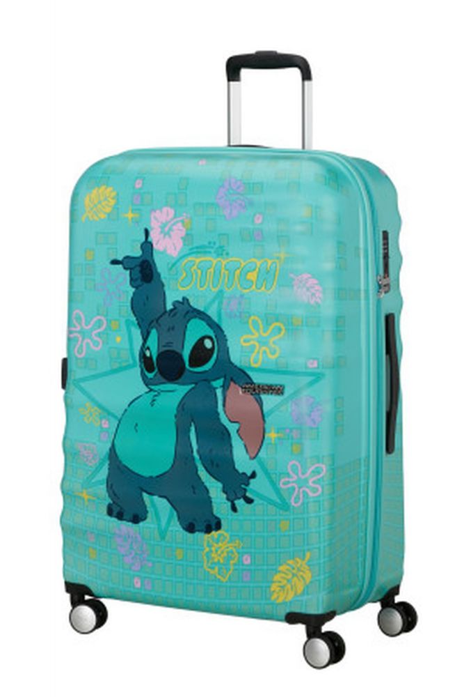 American Tourister Wavebreaker Disney Spinner 77/28 Tsa Disney Fl Stitch Flower #2
