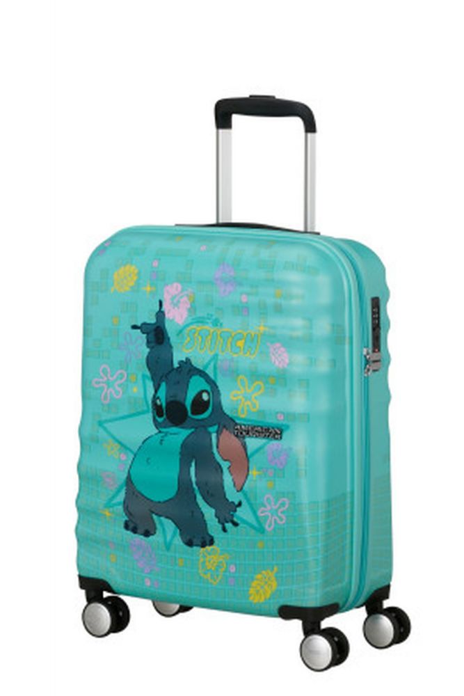American Tourister Wavebreaker Disney Spinner 55/20 Tsa Disney Fl Stitch Flower #2