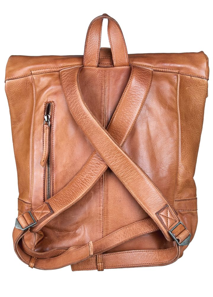 Bull Hunt Rolltop Backpack Rucksack tan #2