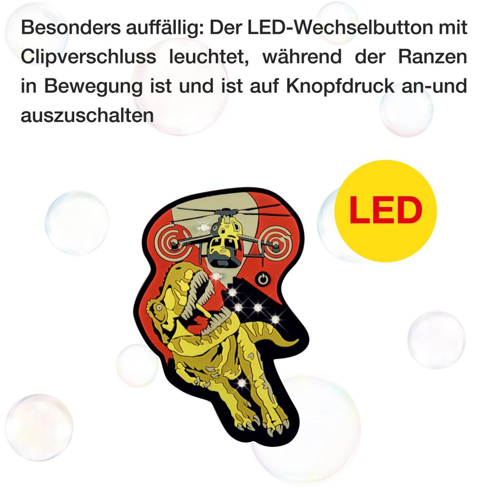 DerDieDas Wechselbuttons LED, 1 Stück Kletties Rex #2