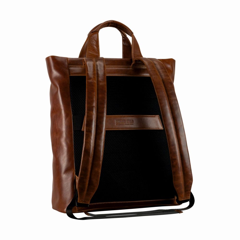 Leonhard Heyden Porto Tote Bag / Rucksack Braun #2