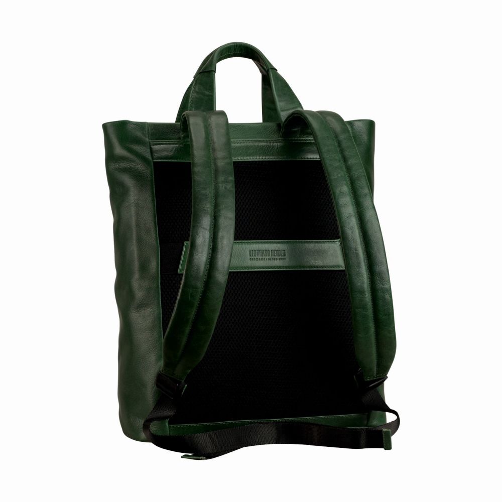 Leonhard Heyden Porto Tote Bag / Rucksack Flaschengrün #2