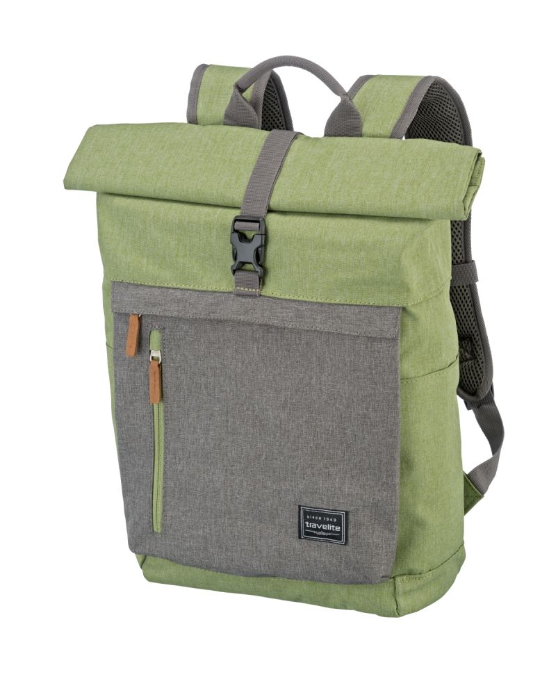 Travelite Basics Rollup Rucksack Grün/Grau #2