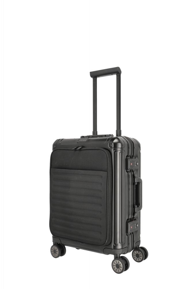 Travelite Next 4w Trolley S mit Vortasche 55 Schwarz #2