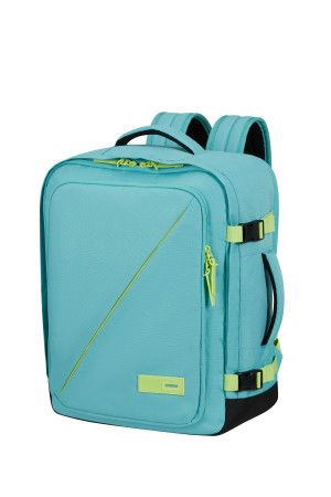 American Tourister Take2Cabin Casual Backpack M Dusty Turquoise/Lime #2