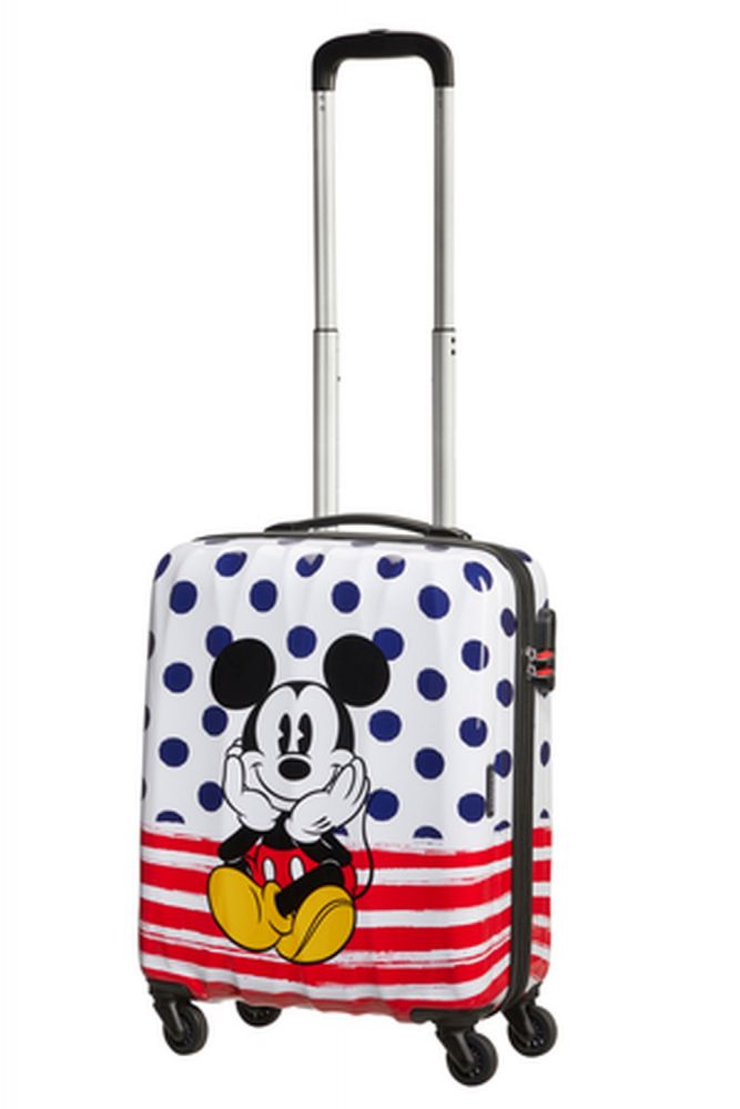 American Tourister Disney Legends Spinner 55/20 Alfatwist 2.0 Take Me Away Mickey Blue Dots #3