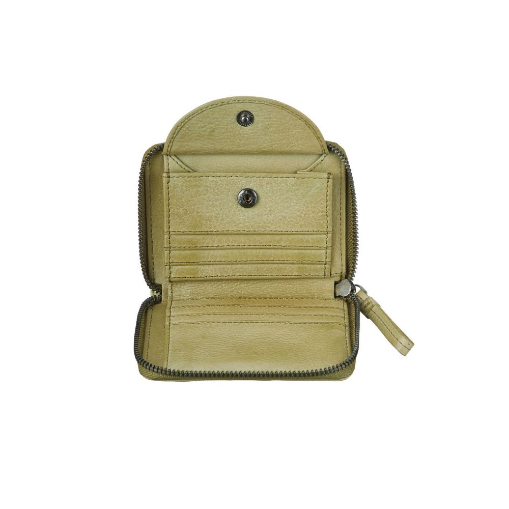 Bull Hunt Midi Zip Wallet-Lime #3
